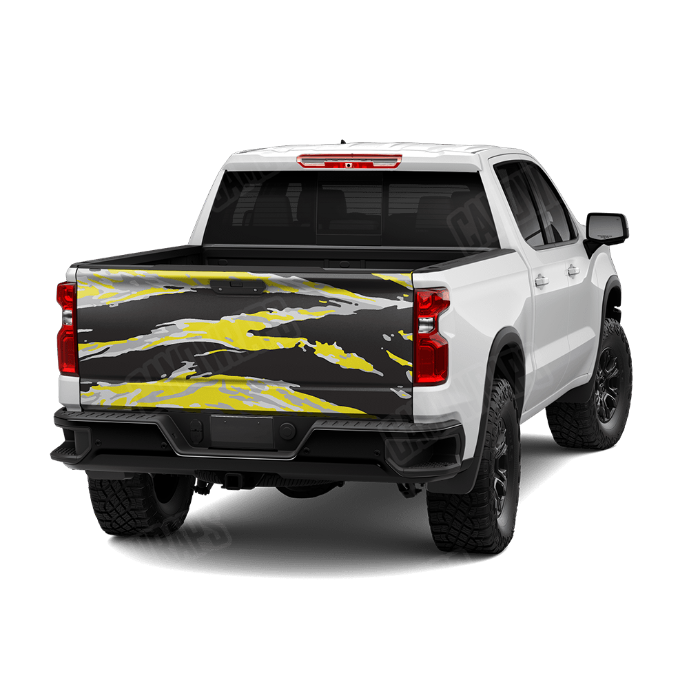 Vietnam Tiger Stripe Yellow Tiger Camo Tailgate Vinyl Wrap