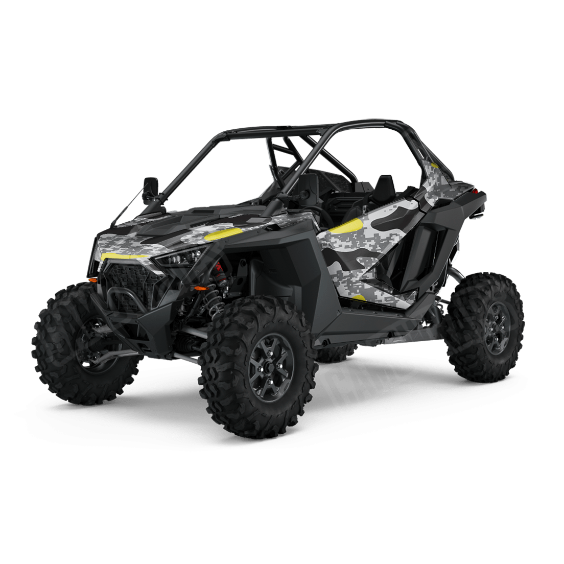 Compound Urban Yellow Side by Side UTV Camo Vinyl Wrap