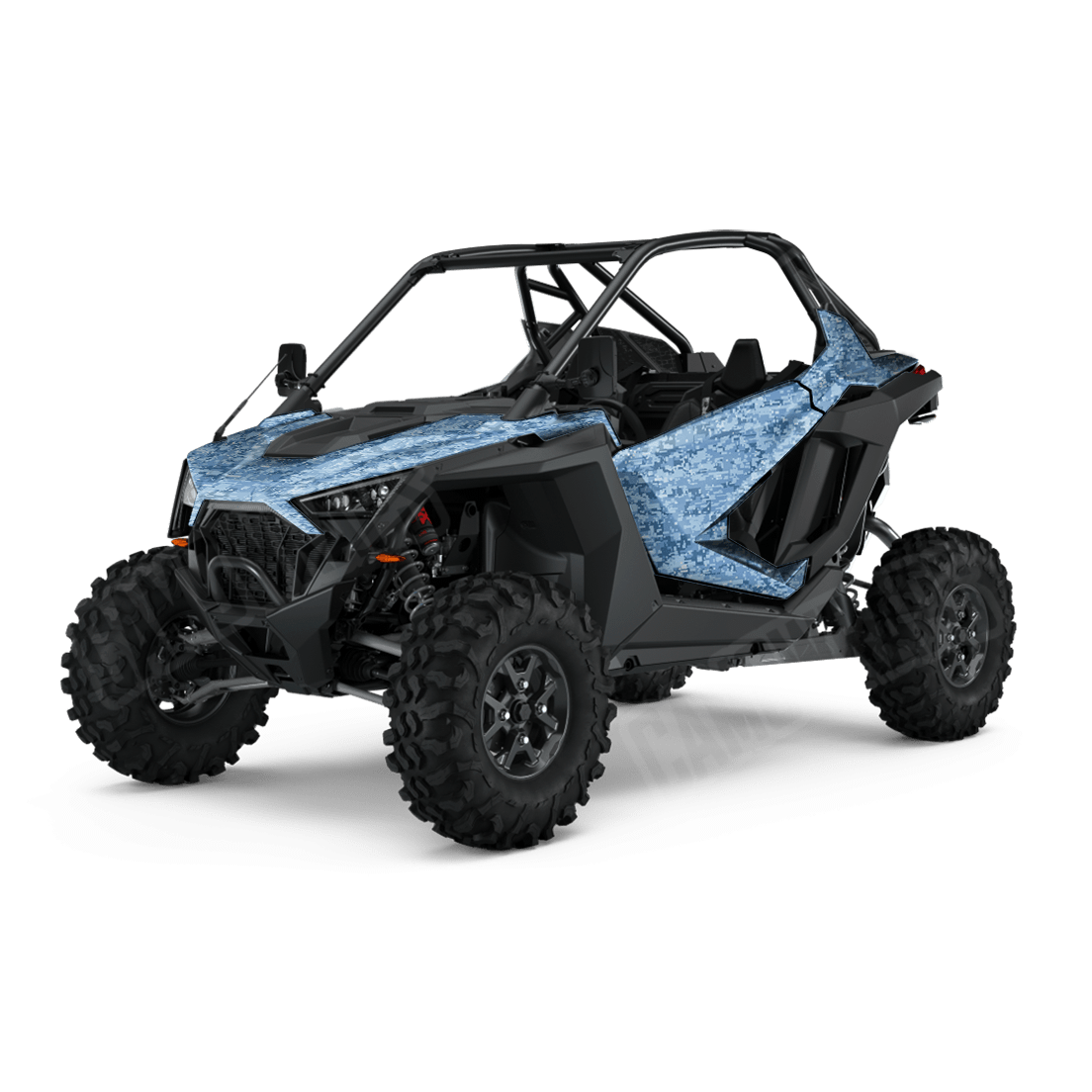 Digital Cool Blue Side by Side UTV Camo Vinyl Wrap
