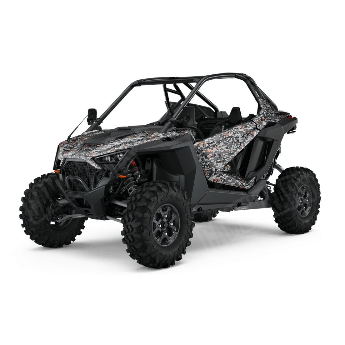 Digital Urban Orange Side by Side UTV Camo Vinyl Wrap