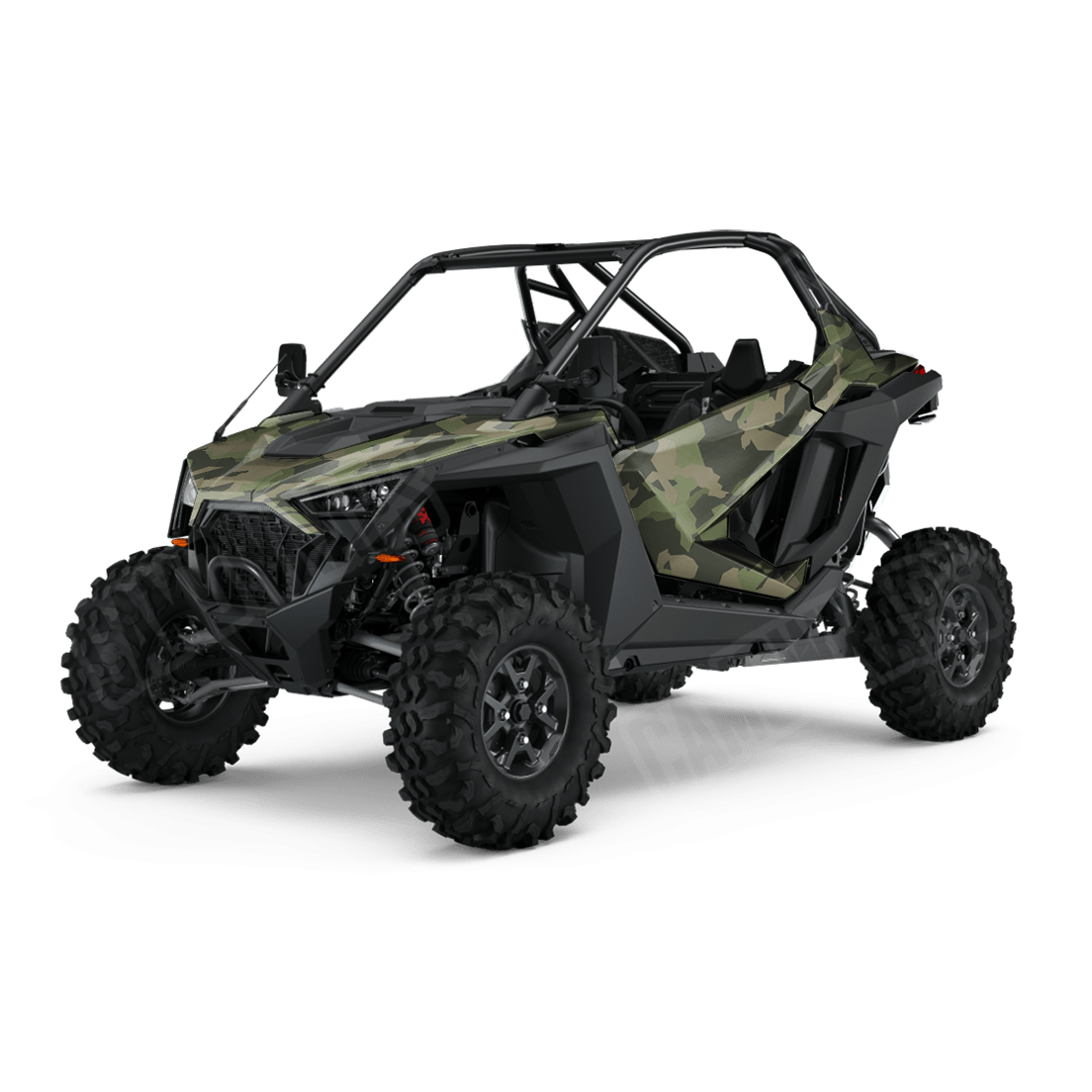 Erratic Army Green Side by Side UTV Camo Vinyl Wrap