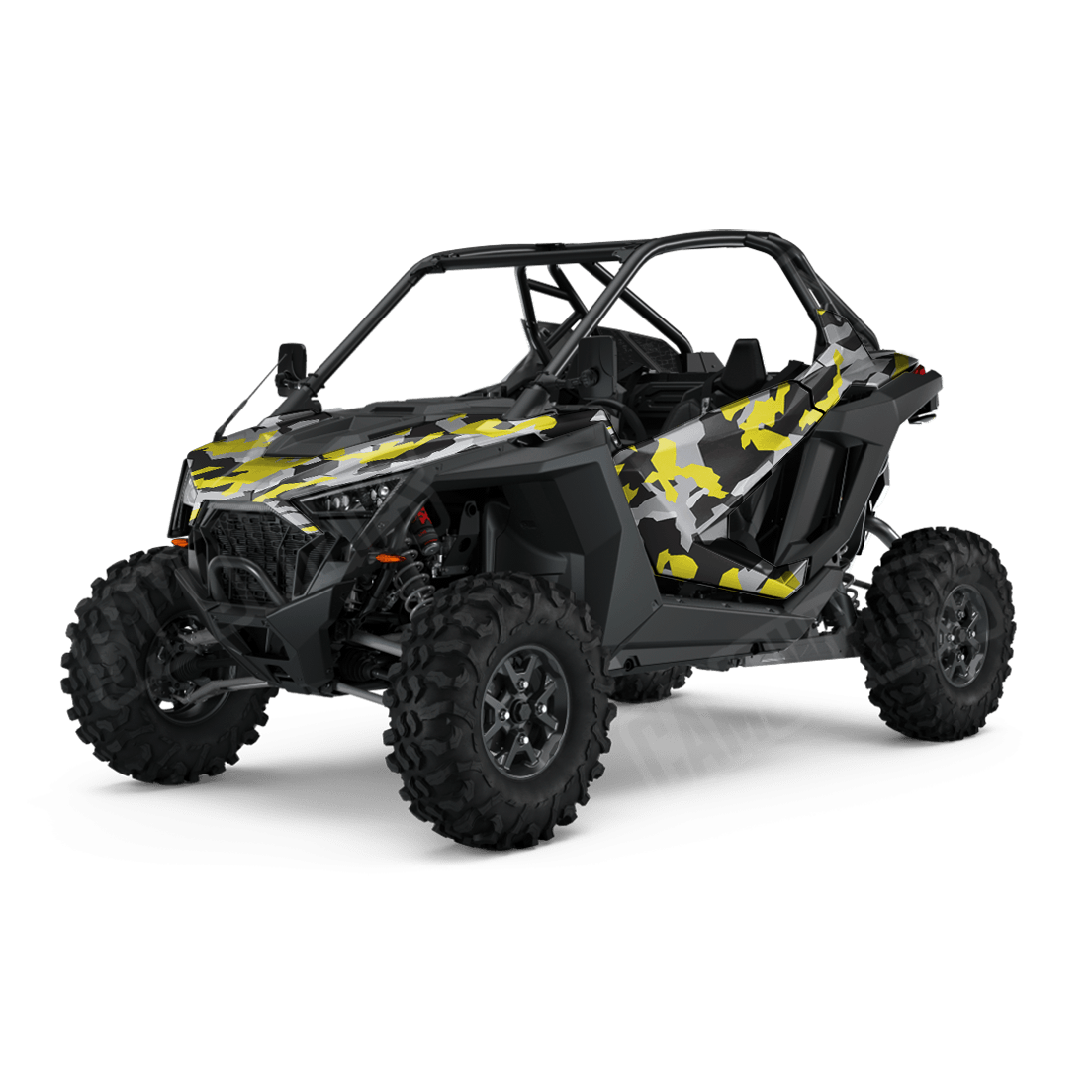 Erratic Yellow Tiger Side by Side UTV Camo Vinyl Wrap