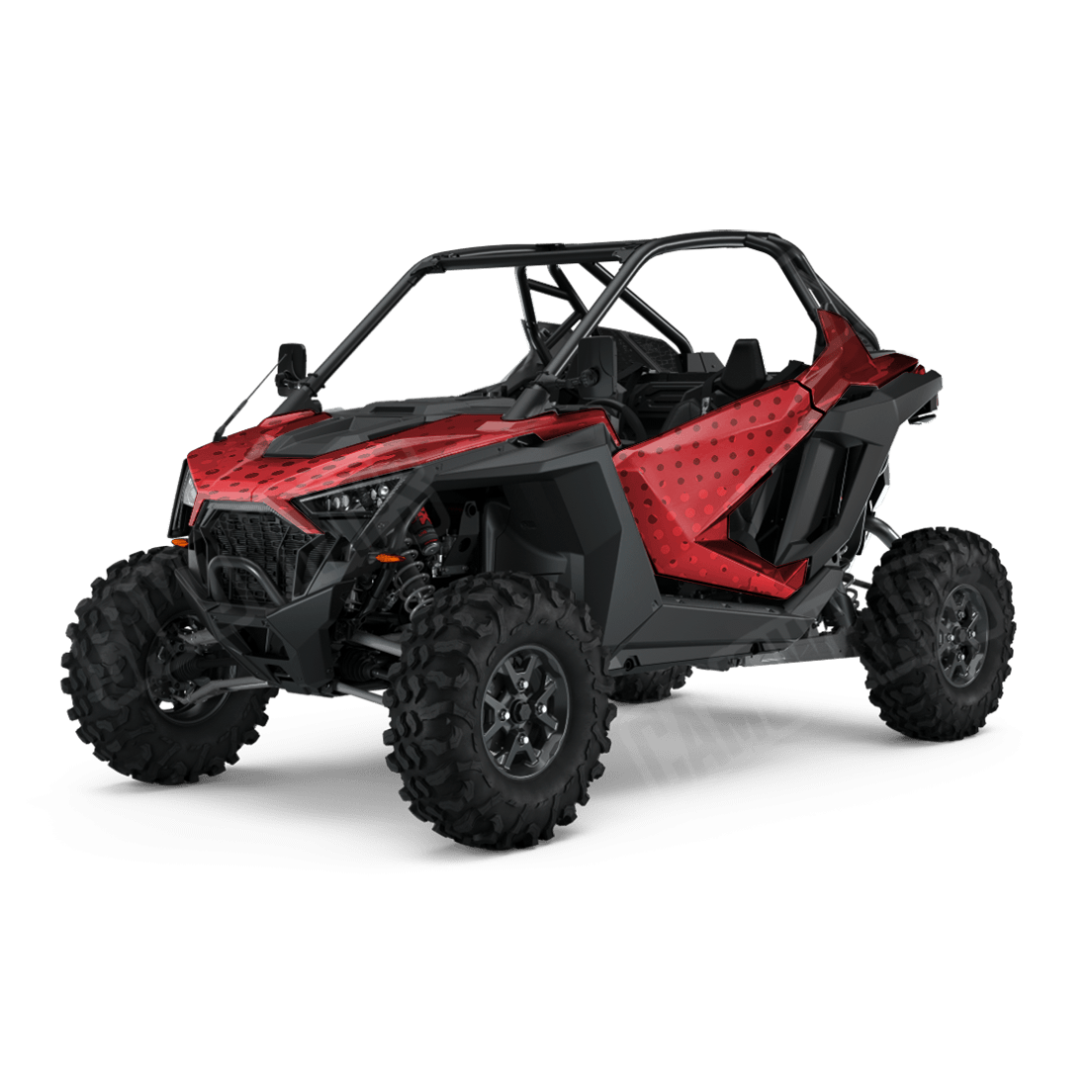 Halftone Splatter Elite Red Side by Side UTV Camo Vinyl Wrap