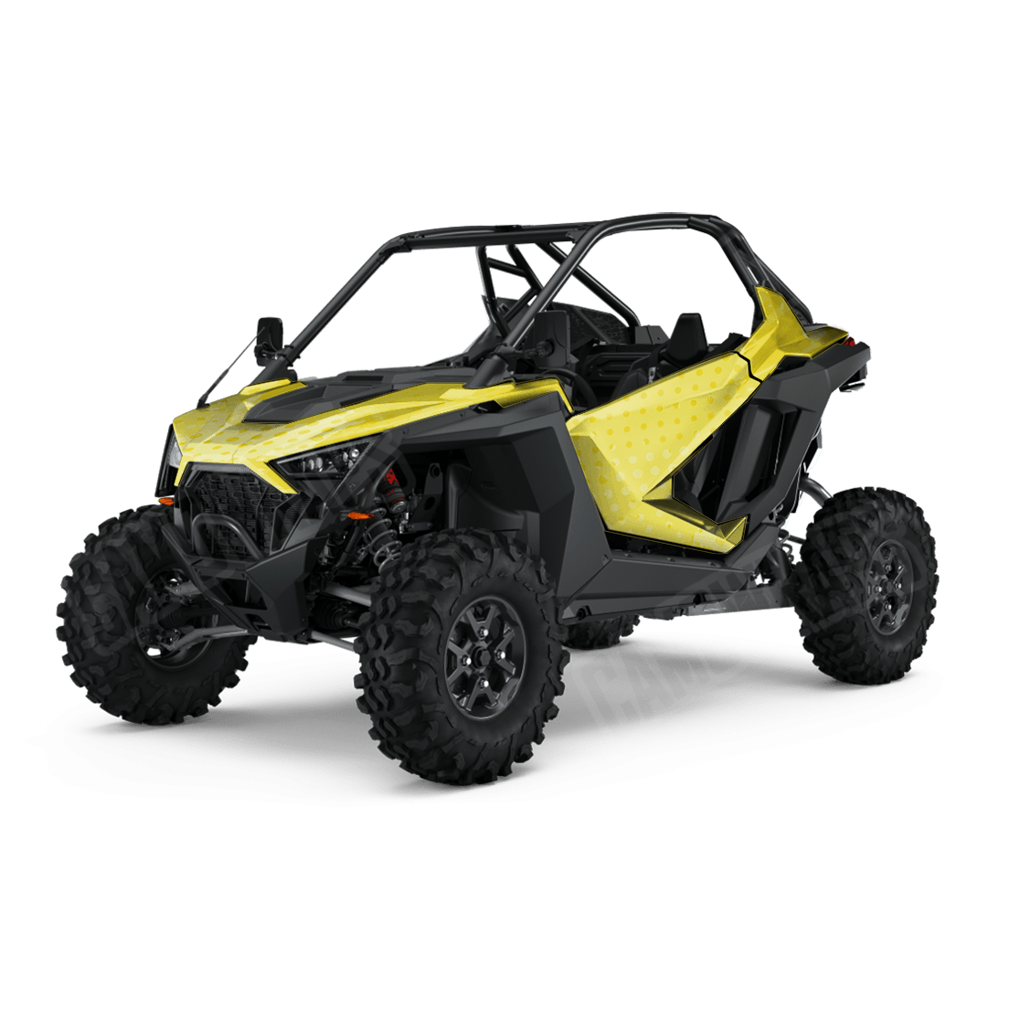 Halftone Splatter Elite Yellow Side by Side UTV Camo Vinyl Wrap