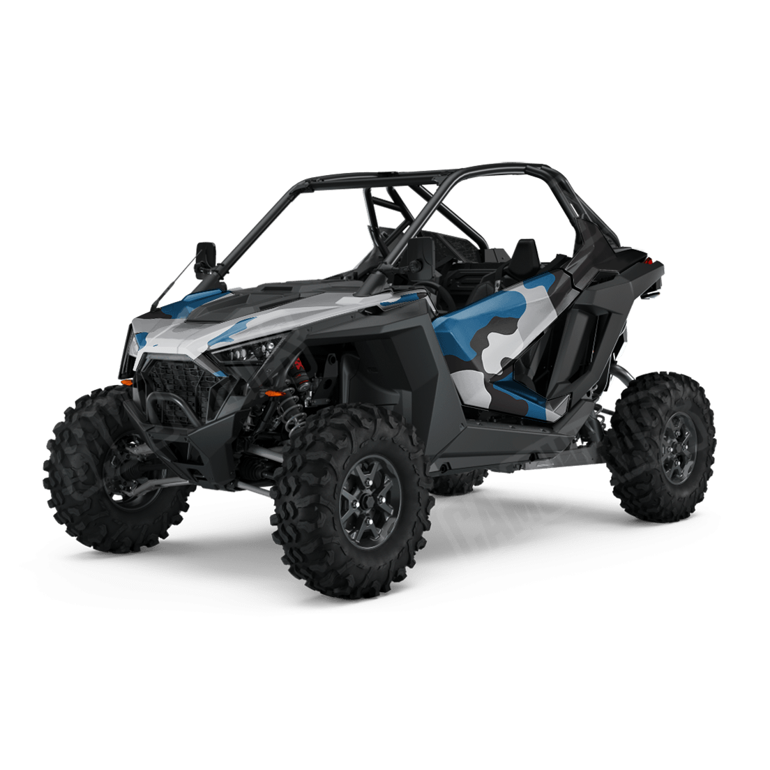 Jumbo Cumulus Blue Tiger Side by Side UTV Camo Vinyl Wrap