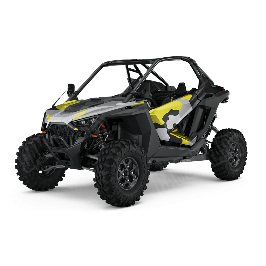 Jumbo Cumulus Yellow Tiger Side by Side UTV Camo Vinyl Wrap