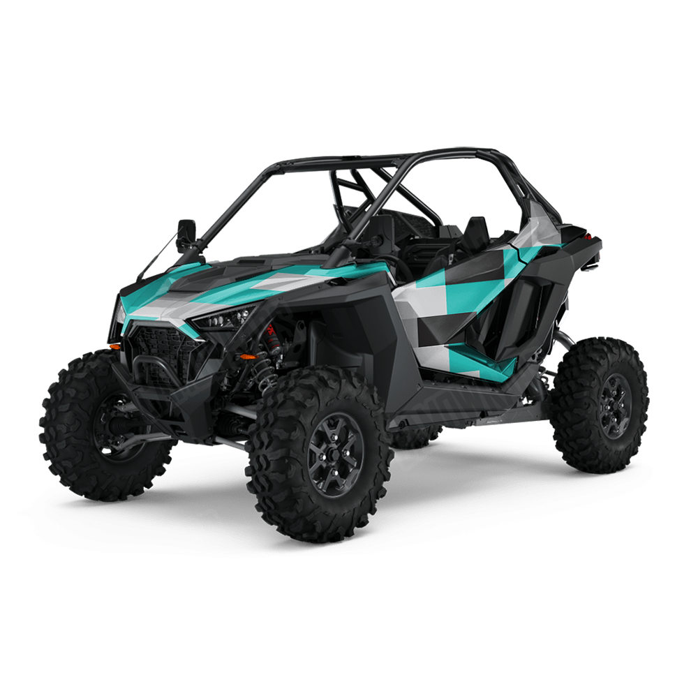 Pixel Tiffany Blue Tiger UTV Wraps
