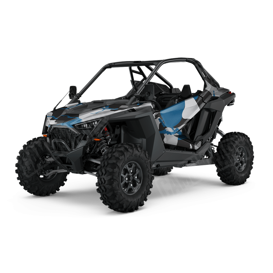 Jumbo Ragged Blue Tiger Side by Side UTV Camo Vinyl Wrap
