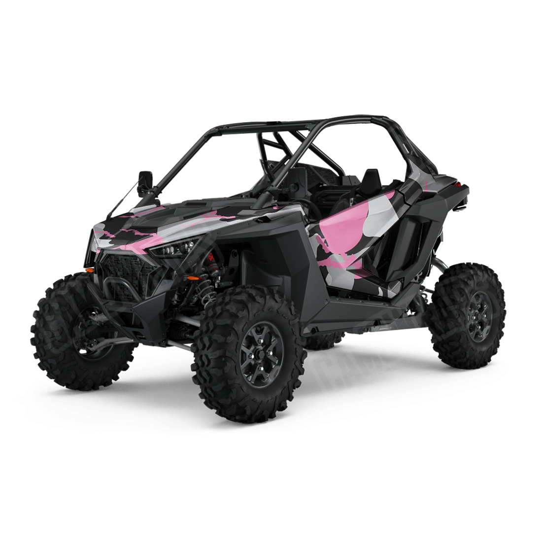Jumbo Ragged Pink Tiger Side by Side UTV Camo Vinyl Wrap
