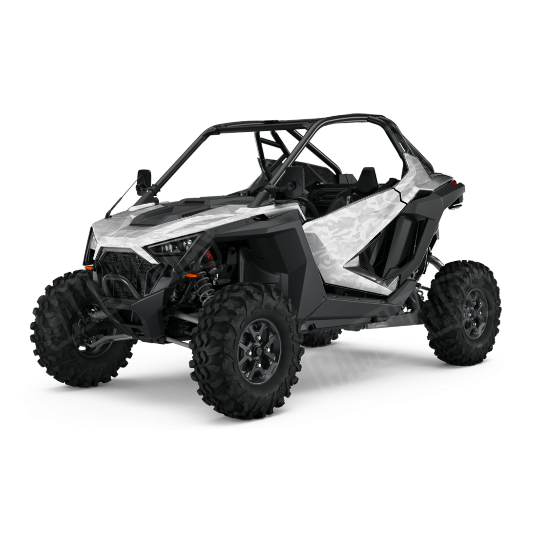Large Classic Elite White Side by Side UTV Camo Vinyl Wrap