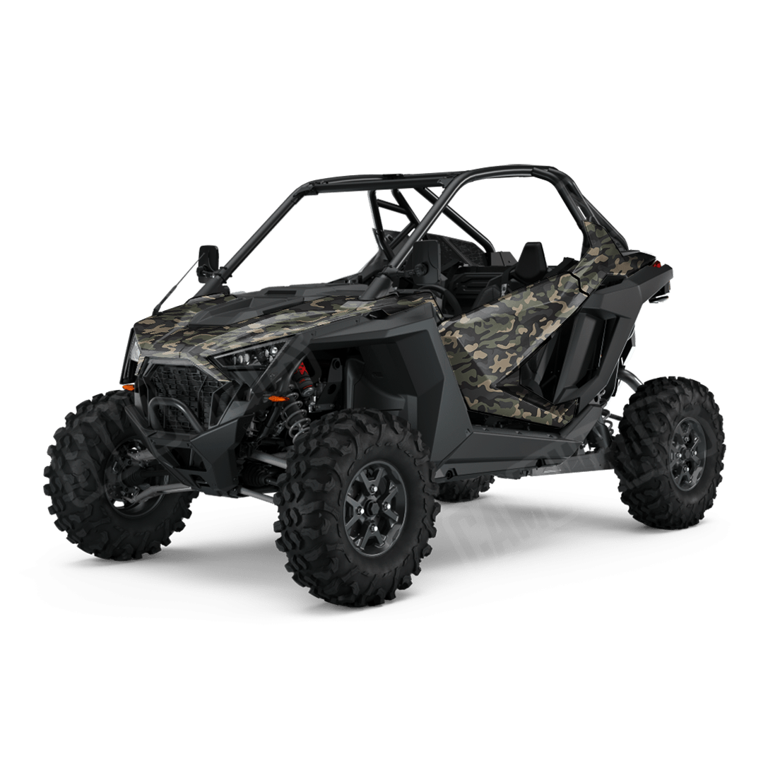 Large Classic Militant Charcoal Side by Side UTV Camo Vinyl Wrap