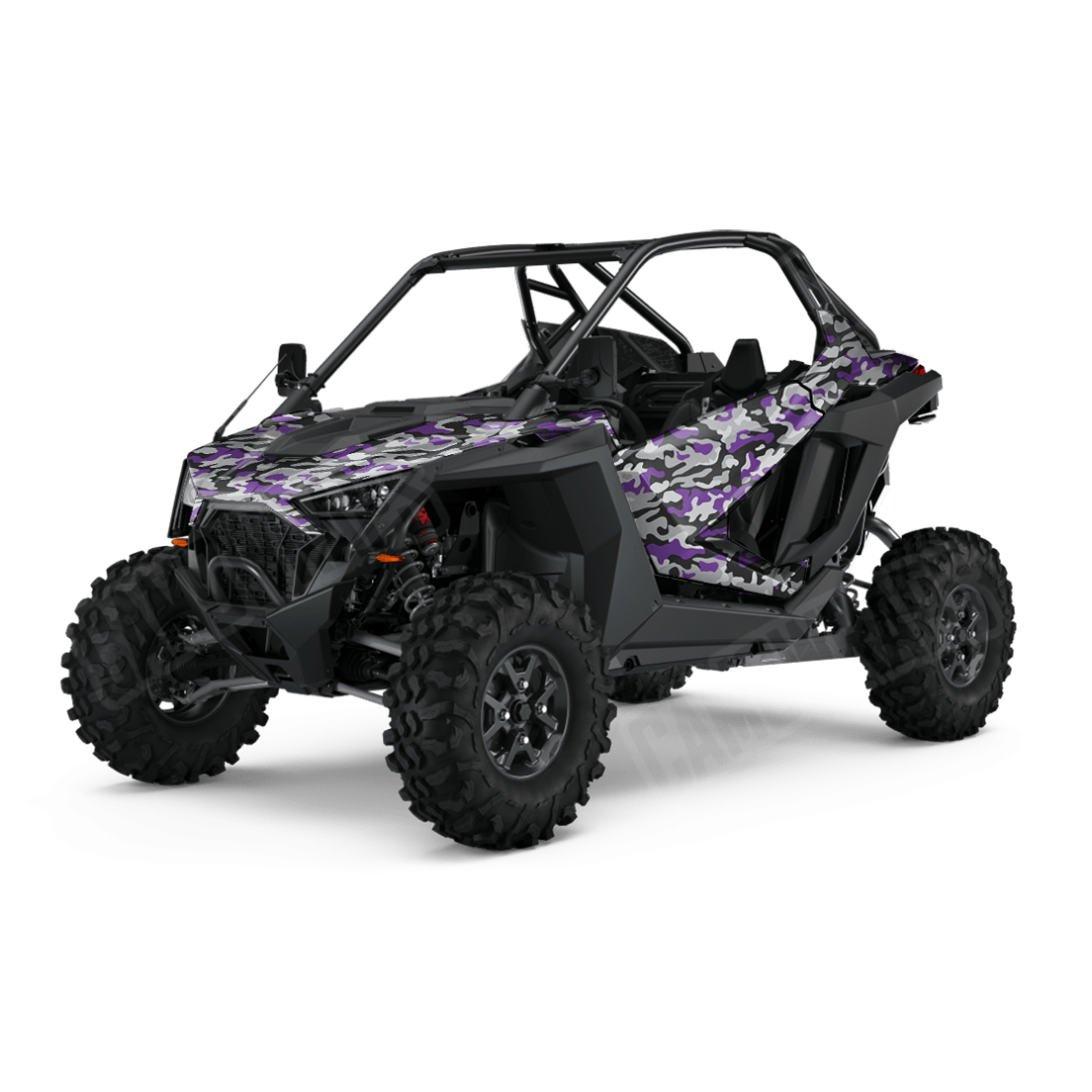 Large Classic Purple Tiger Side by Side UTV Camo Vinyl Wrap