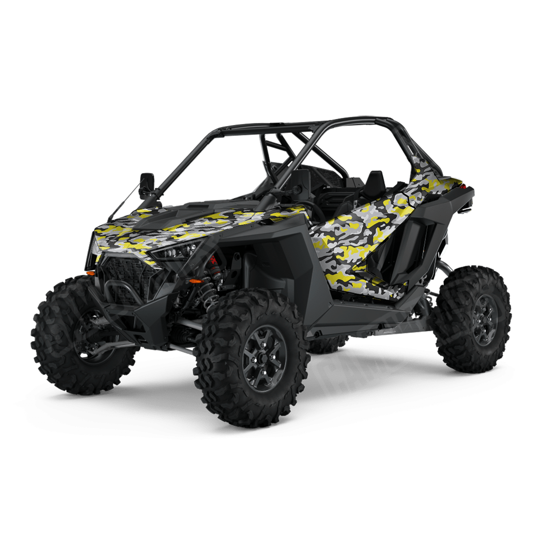 Large Classic Yellow Tiger Side by Side UTV Camo Vinyl Wrap