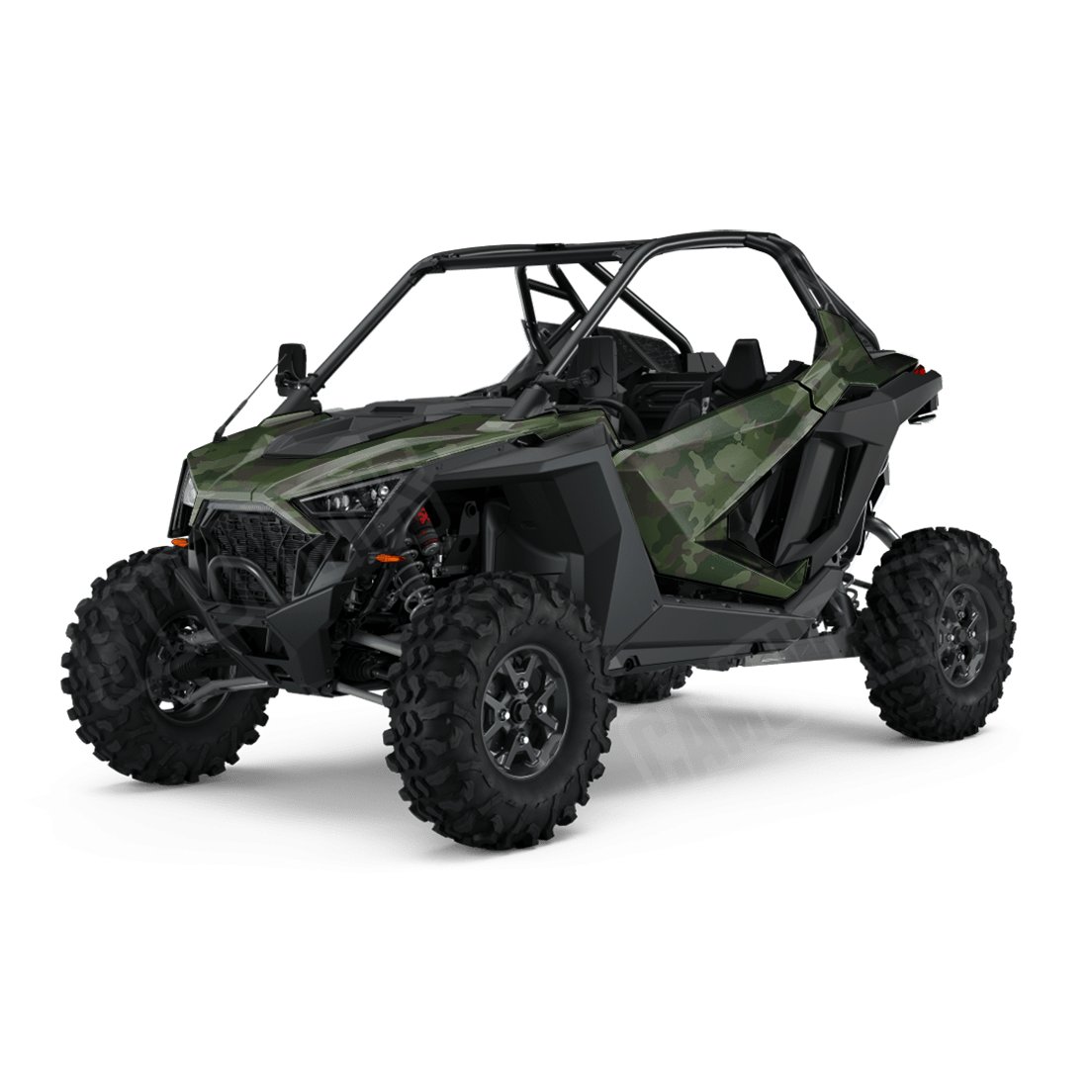 Large Cumulus Army Dark Green Side by Side UTV Camo Vinyl Wrap