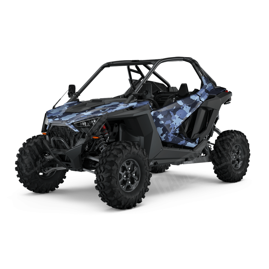 Large Cumulus Blue Urban Night Side by Side UTV Camo Vinyl Wrap