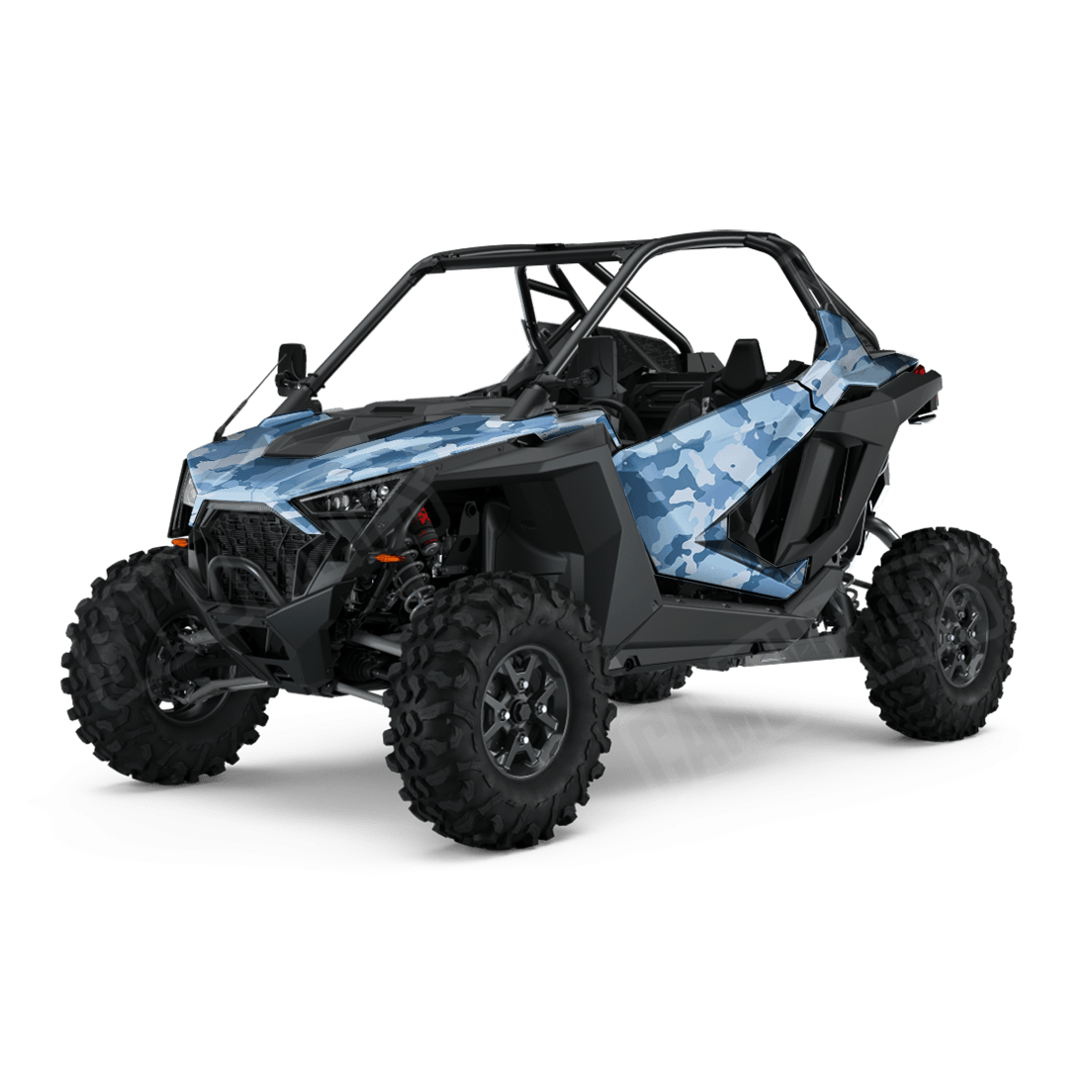 Large Cumulus Cool Blue Side by Side UTV Camo Vinyl Wrap