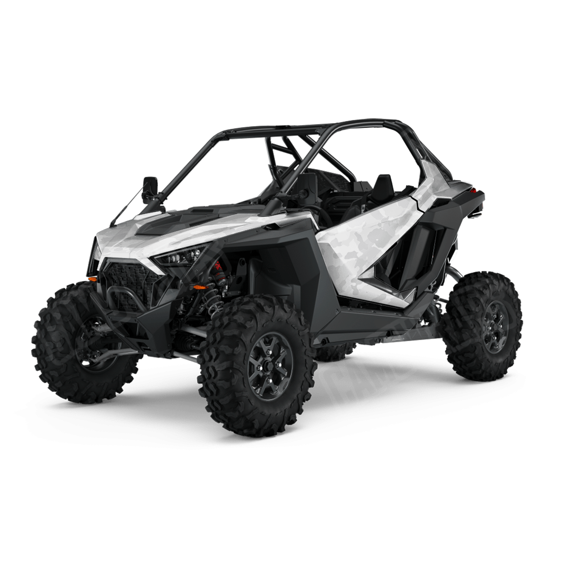 Large Cumulus Elite White Side by Side UTV Camo Vinyl Wrap