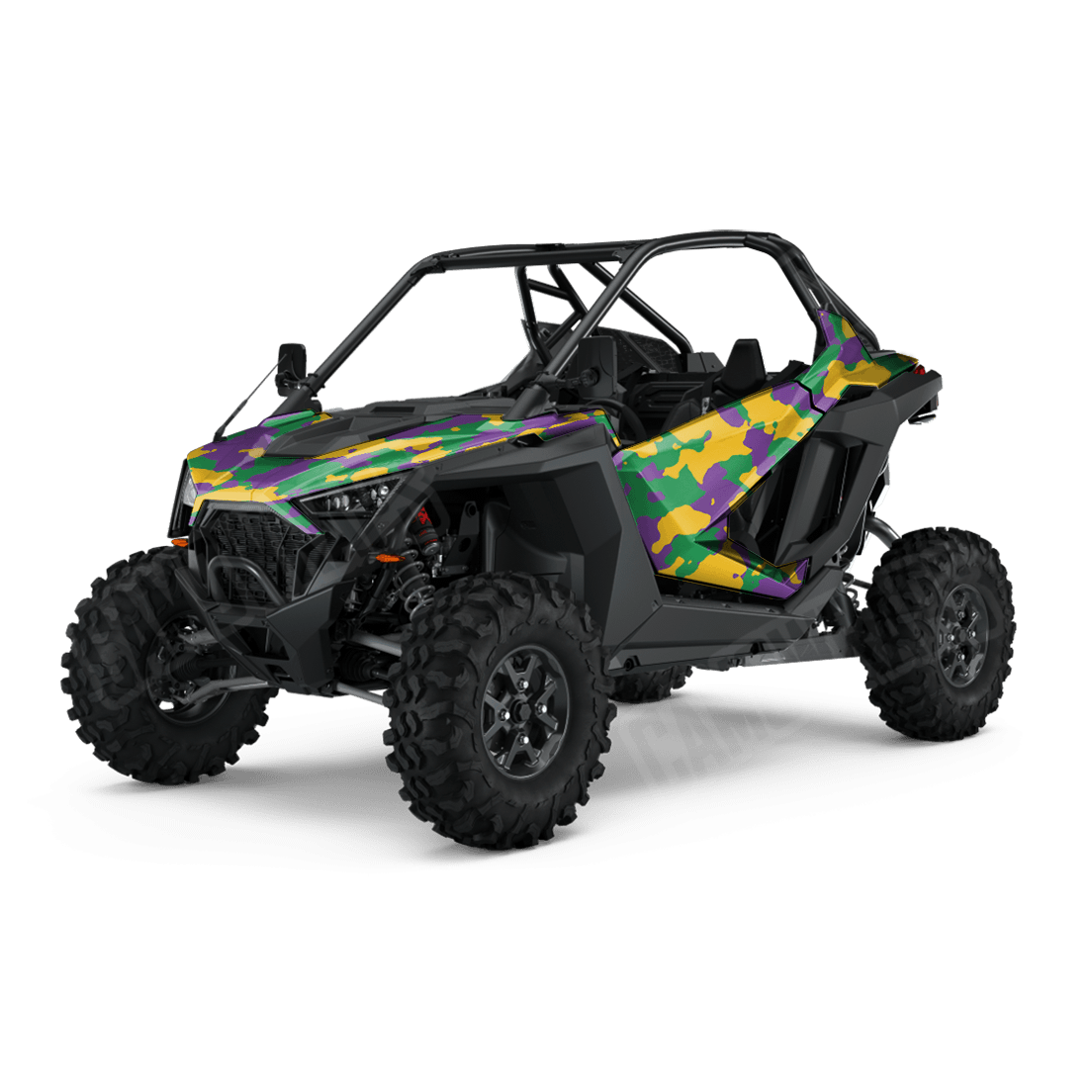 Large Cumulus Mardi Gras Side by Side UTV Camo Vinyl Wrap