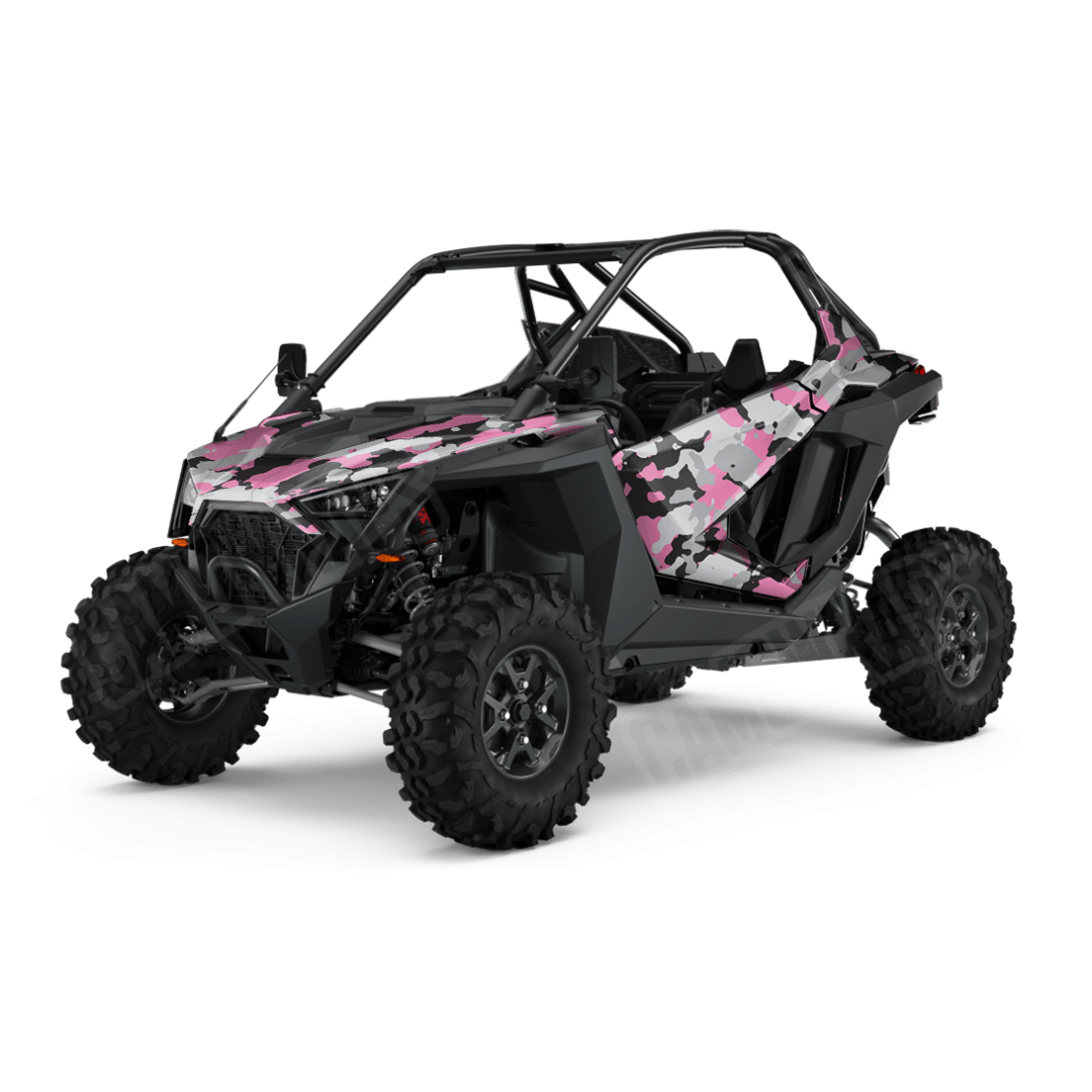 Large Cumulus Pink Tiger Side by Side UTV Camo Vinyl Wrap