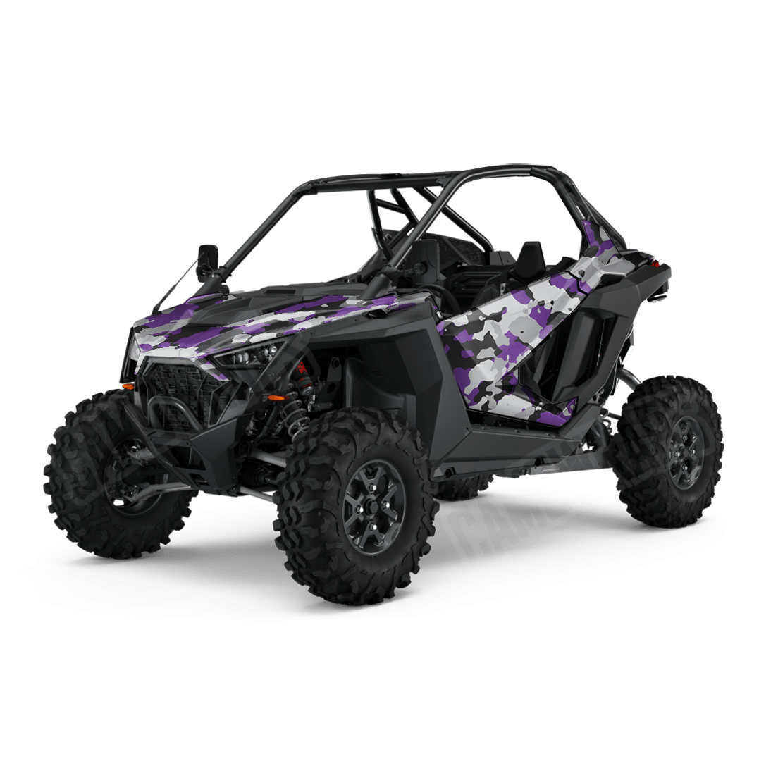 Large Cumulus Purple Tiger Side by Side UTV Camo Vinyl Wrap