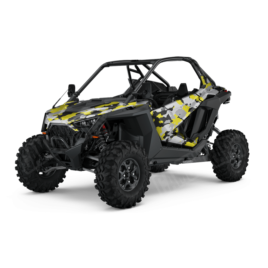 Large Cumulus Yellow Tiger Side by Side UTV Camo Vinyl Wrap