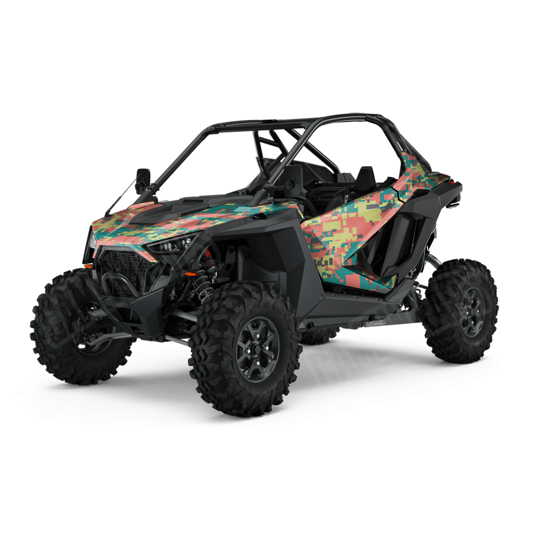 Large Digital Fiesta Side by Side UTV Camo Vinyl Wrap