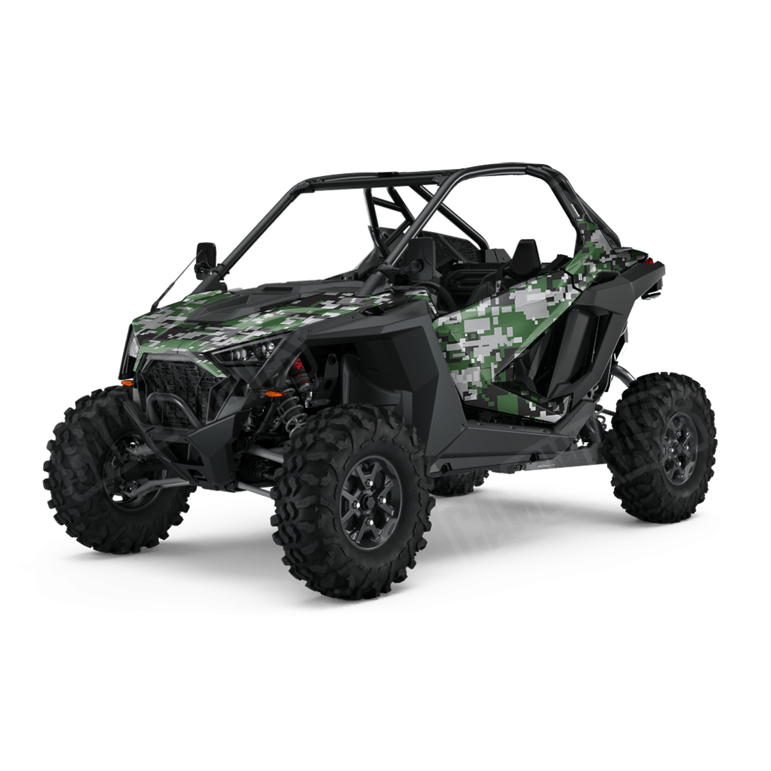 Large Digital Green Tiger Side by Side UTV Camo Vinyl Wrap