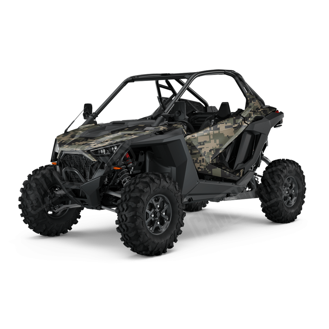 Large Digital Militant Charcoal Side by Side UTV Camo Vinyl Wrap