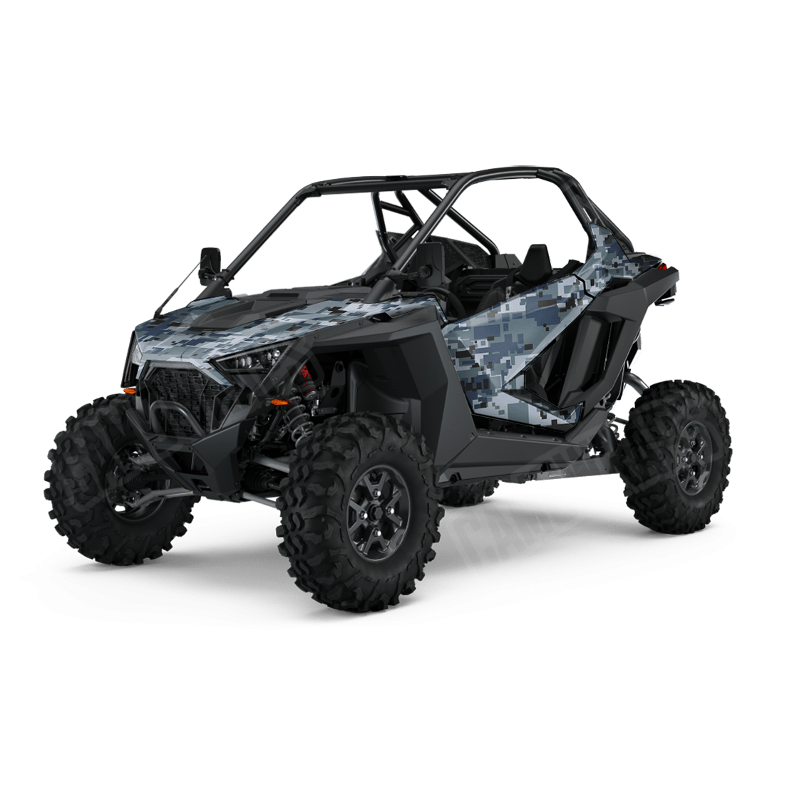 Large Digital Navy Side by Side UTV Camo Vinyl Wrap