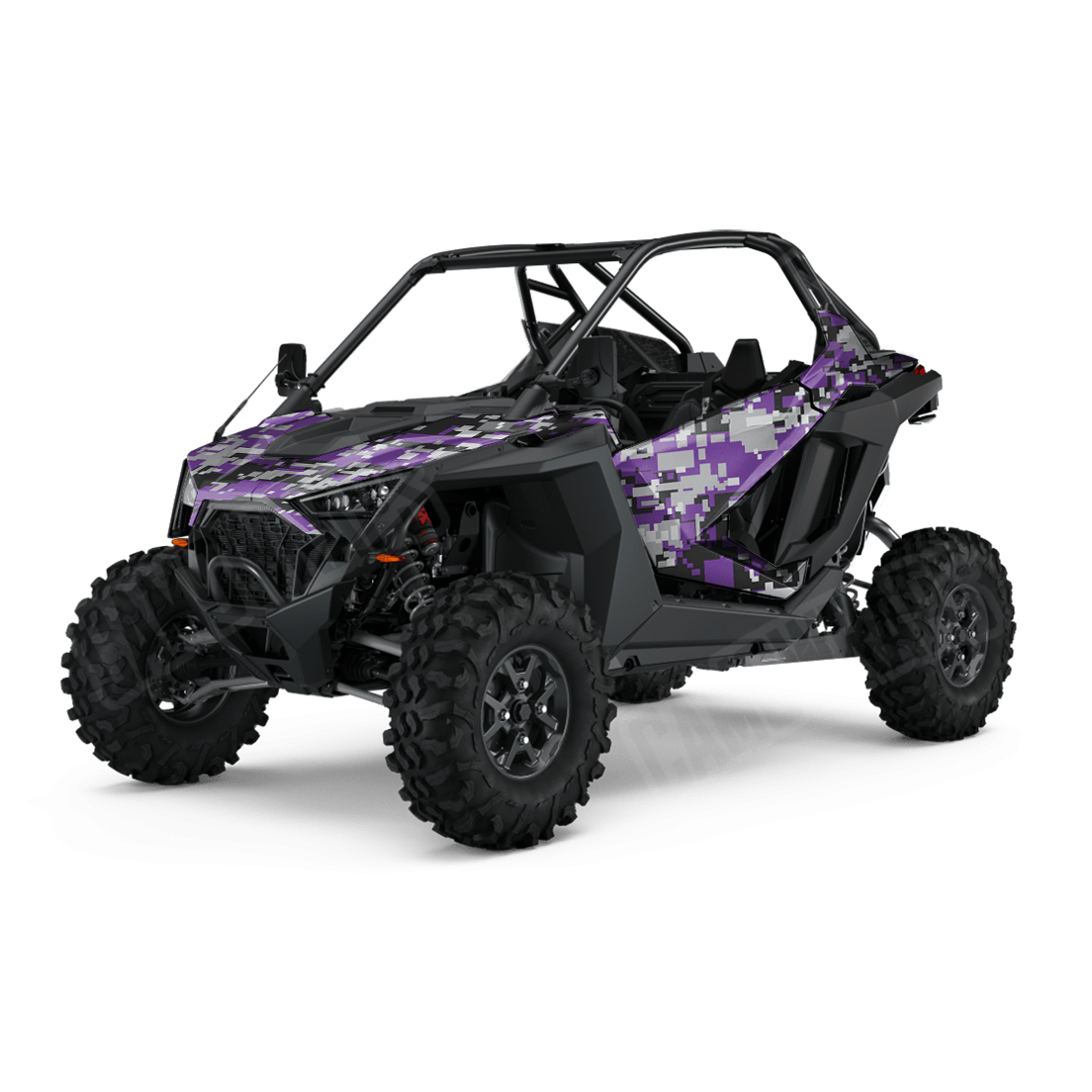 Large Digital Purple Tiger Side by Side UTV Camo Vinyl Wrap