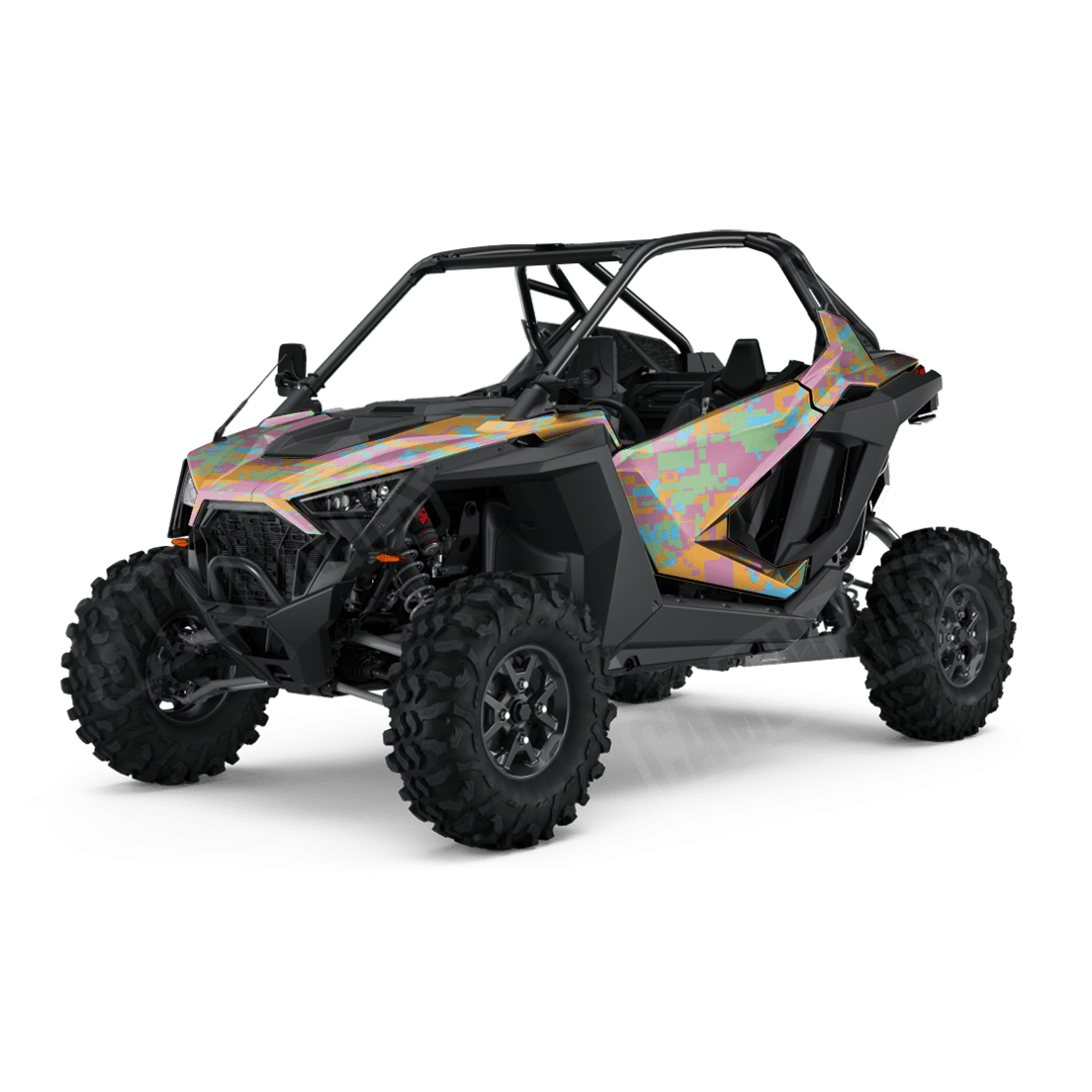 Large Digital Sherbert Side by Side UTV Camo Vinyl Wrap