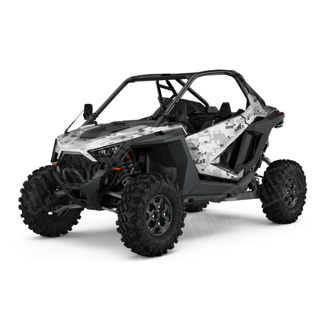 Large Digital Snow Side by Side UTV Camo Vinyl Wrap