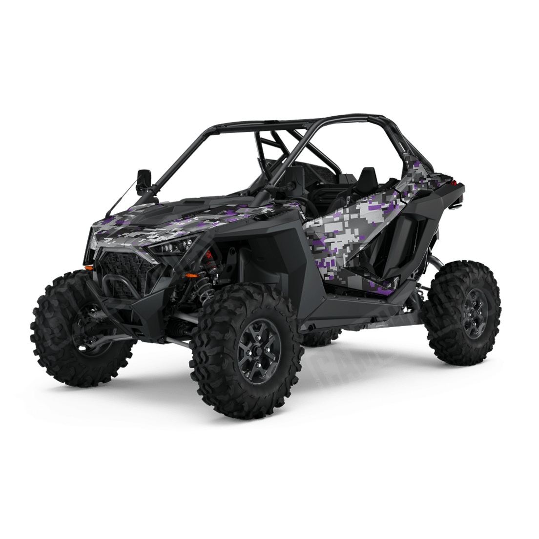 Large Digital Urban Purple Side by Side UTV Camo Vinyl Wrap