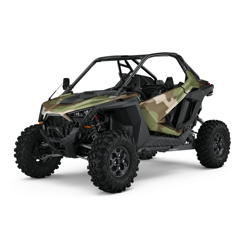 Large Nemesis Woodlands Wolf Camo Side by Side UTV Vinyl Wrap