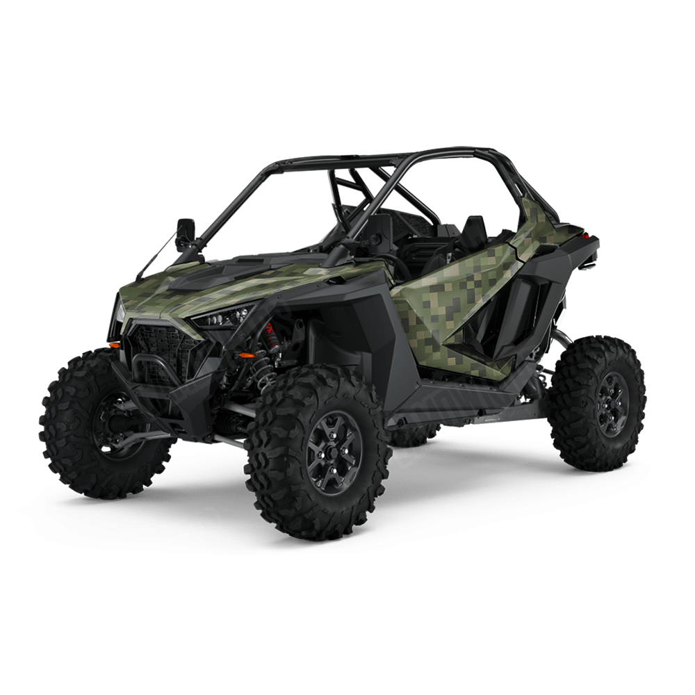 Pixel Army Green UTV Wraps