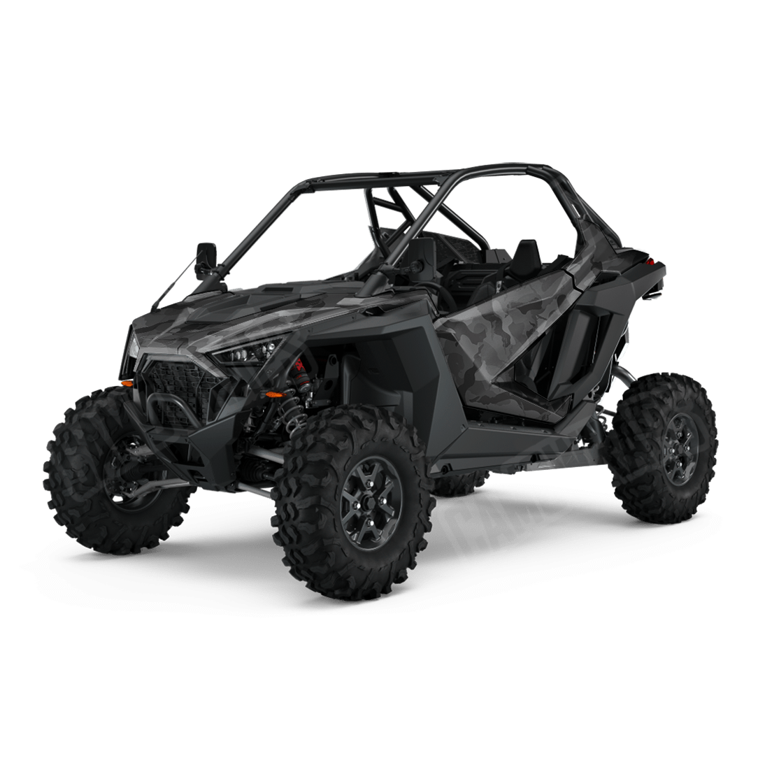 Large Ragged Elite Black Side by Side UTV Camo Vinyl Wrap