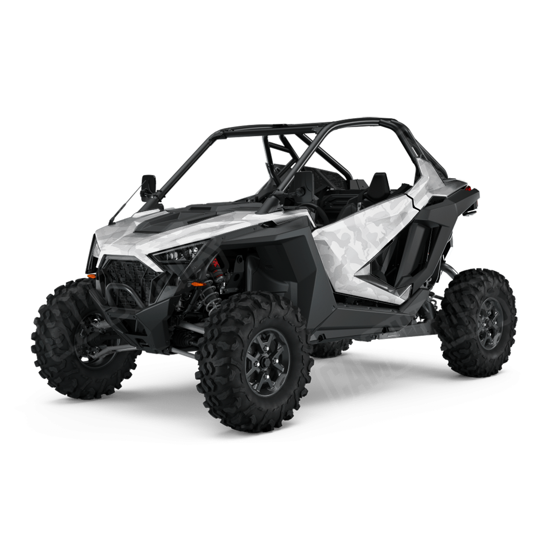 Large Ragged Elite White Side by Side UTV Camo Vinyl Wrap