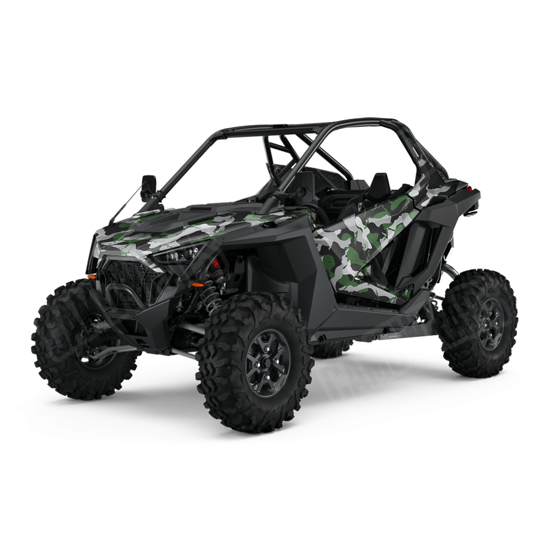 Large Ragged Green Tiger Side by Side UTV Camo Vinyl Wrap