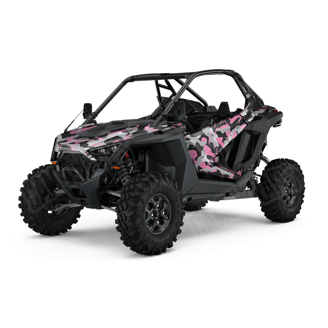 Large Ragged Pink Tiger Side by Side UTV Camo Vinyl Wrap