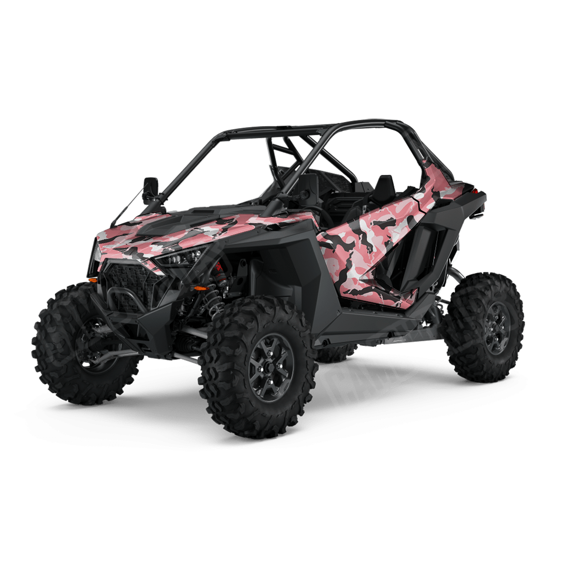 Large Ragged Pink Side by Side UTV Camo Vinyl Wrap