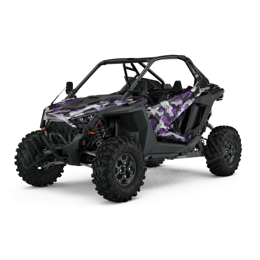 Large Ragged Purple Tiger Side by Side UTV Camo Vinyl Wrap