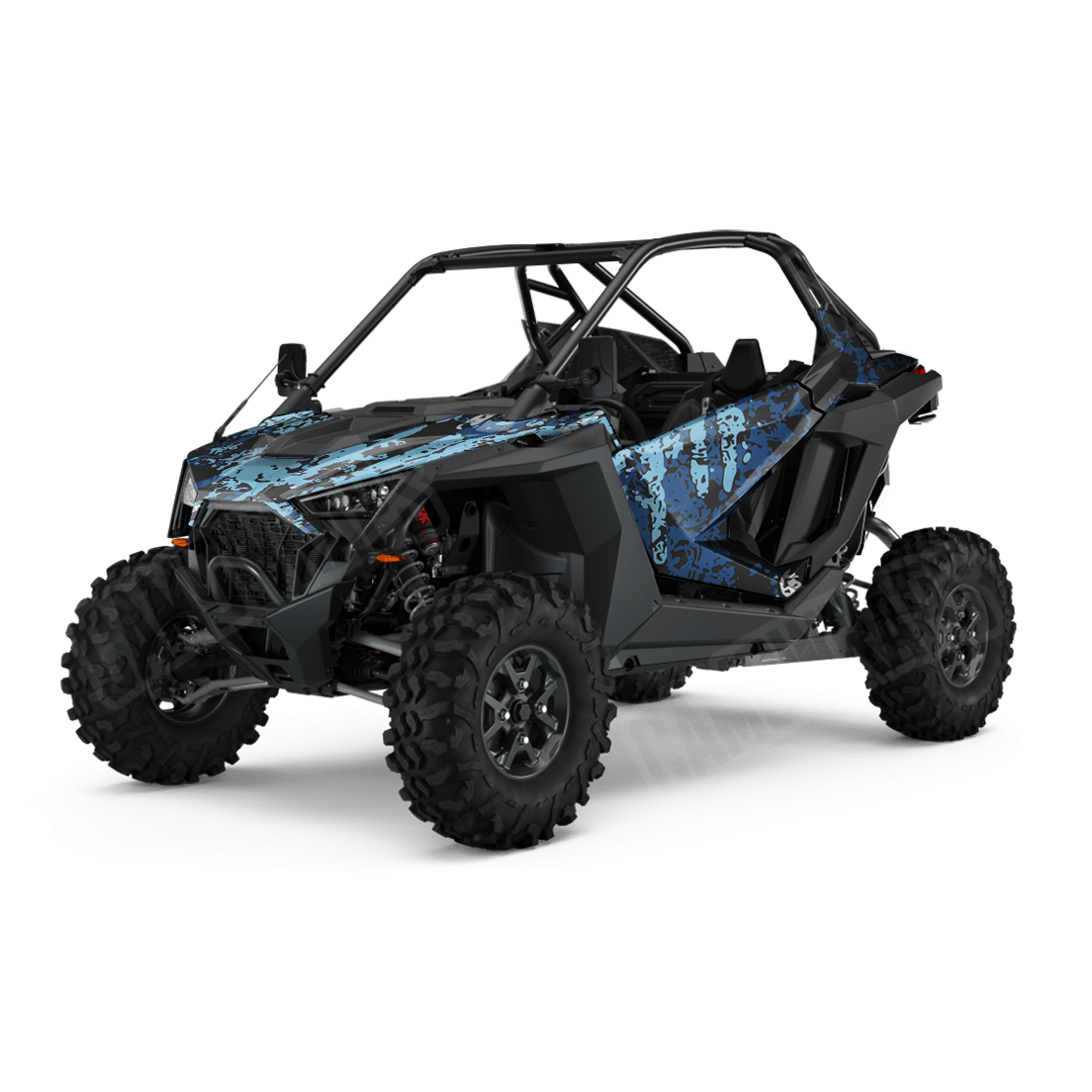 Pasted Baby Blue Side by Side UTV Camo Vinyl Wrap