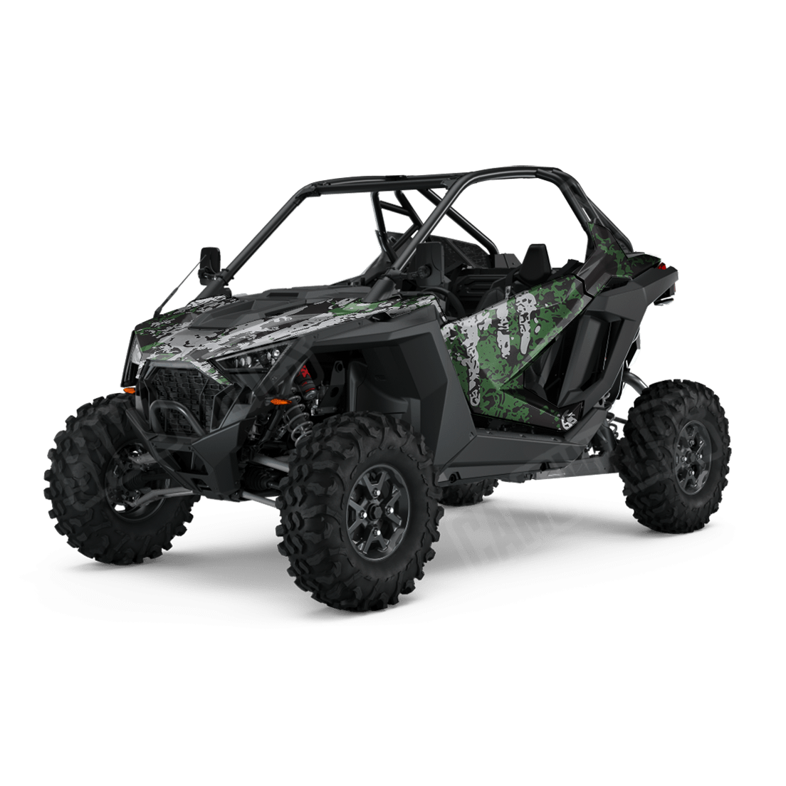 Pasted Green Tiger Side by Side UTV Camo Vinyl Wrap