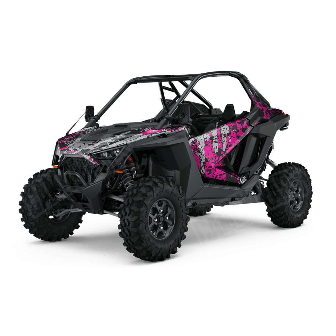 Pasted Magenta Tiger Side by Side UTV Camo Vinyl Wrap