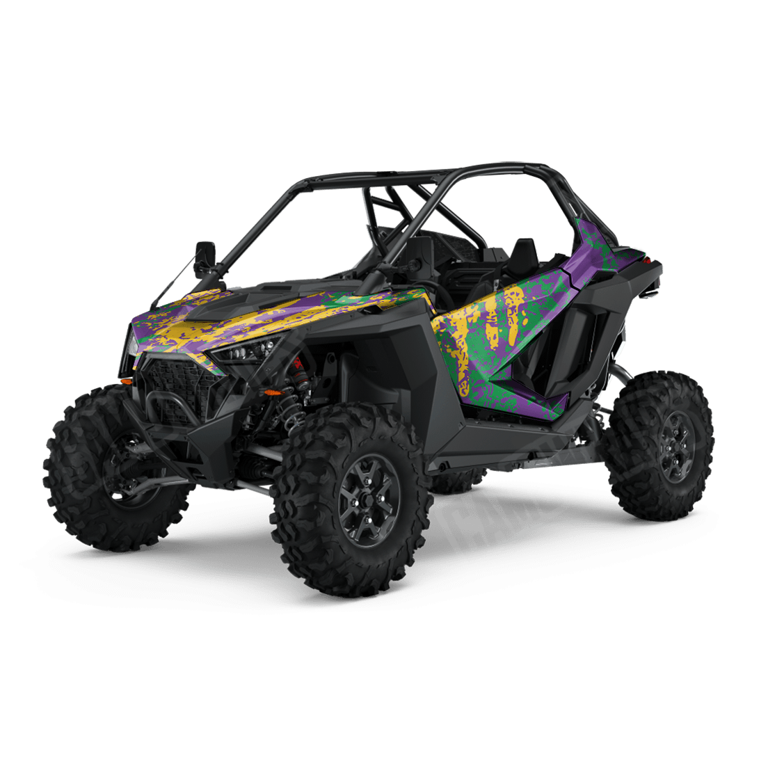 Pasted Mardi Gras Side by Side UTV Camo Vinyl Wrap
