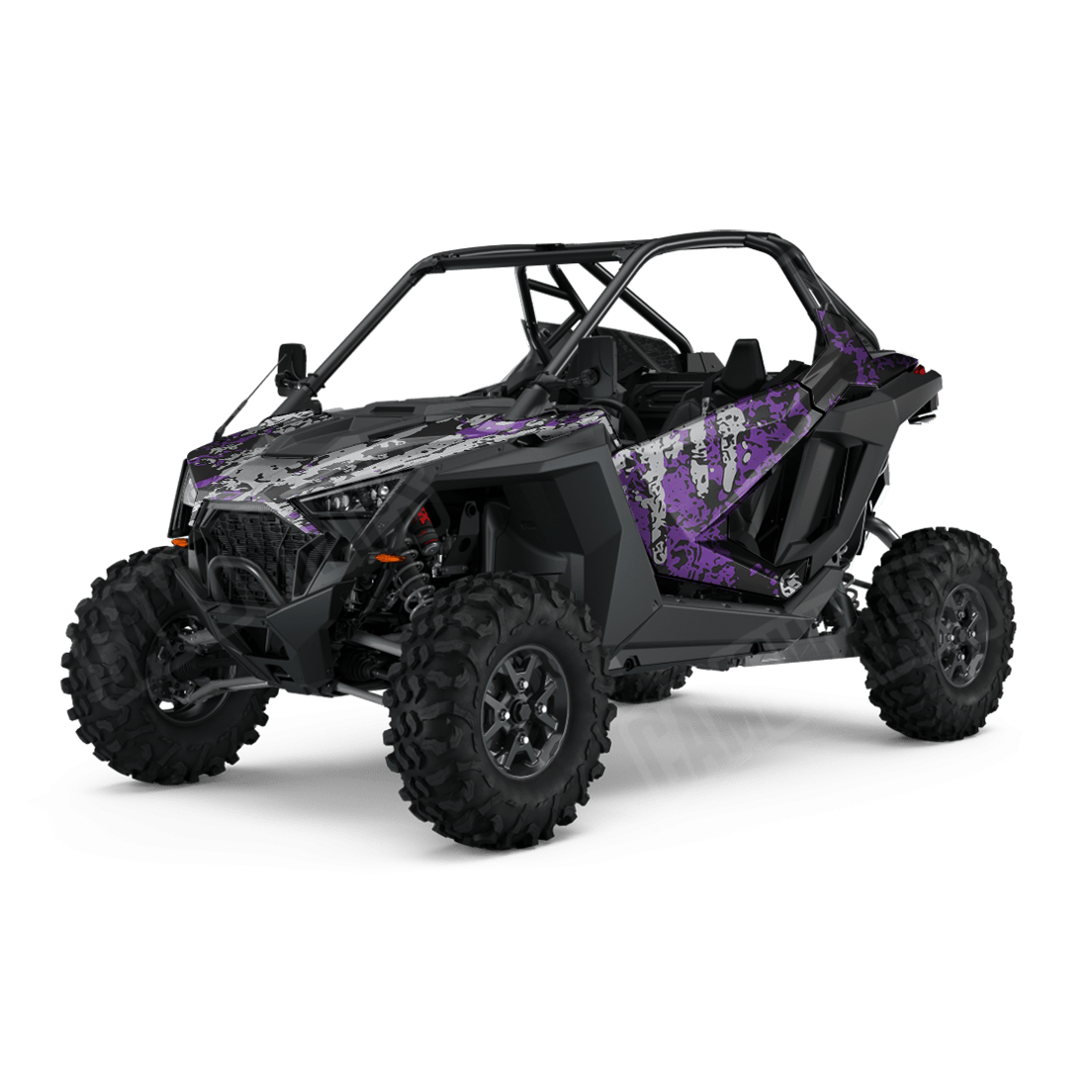 Pasted Purple Tiger Side by Side UTV Camo Vinyl Wrap