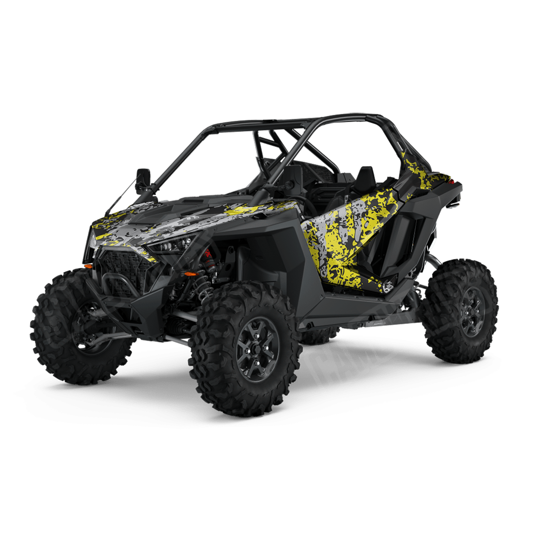 Pasted Yellow Tiger Side by Side UTV Camo Vinyl Wrap