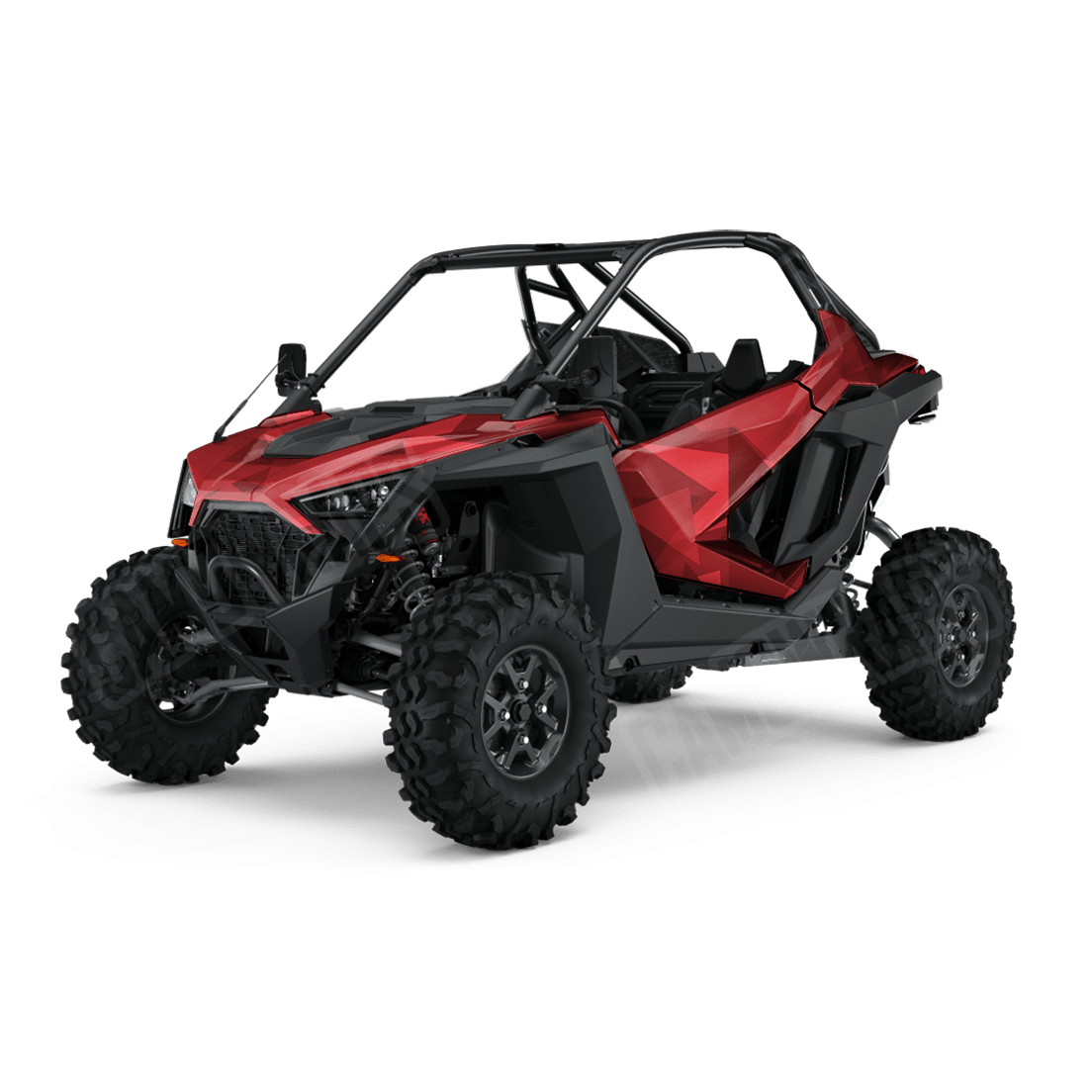 Shattered Elite Red Side by Side UTV Camo Vinyl Wrap