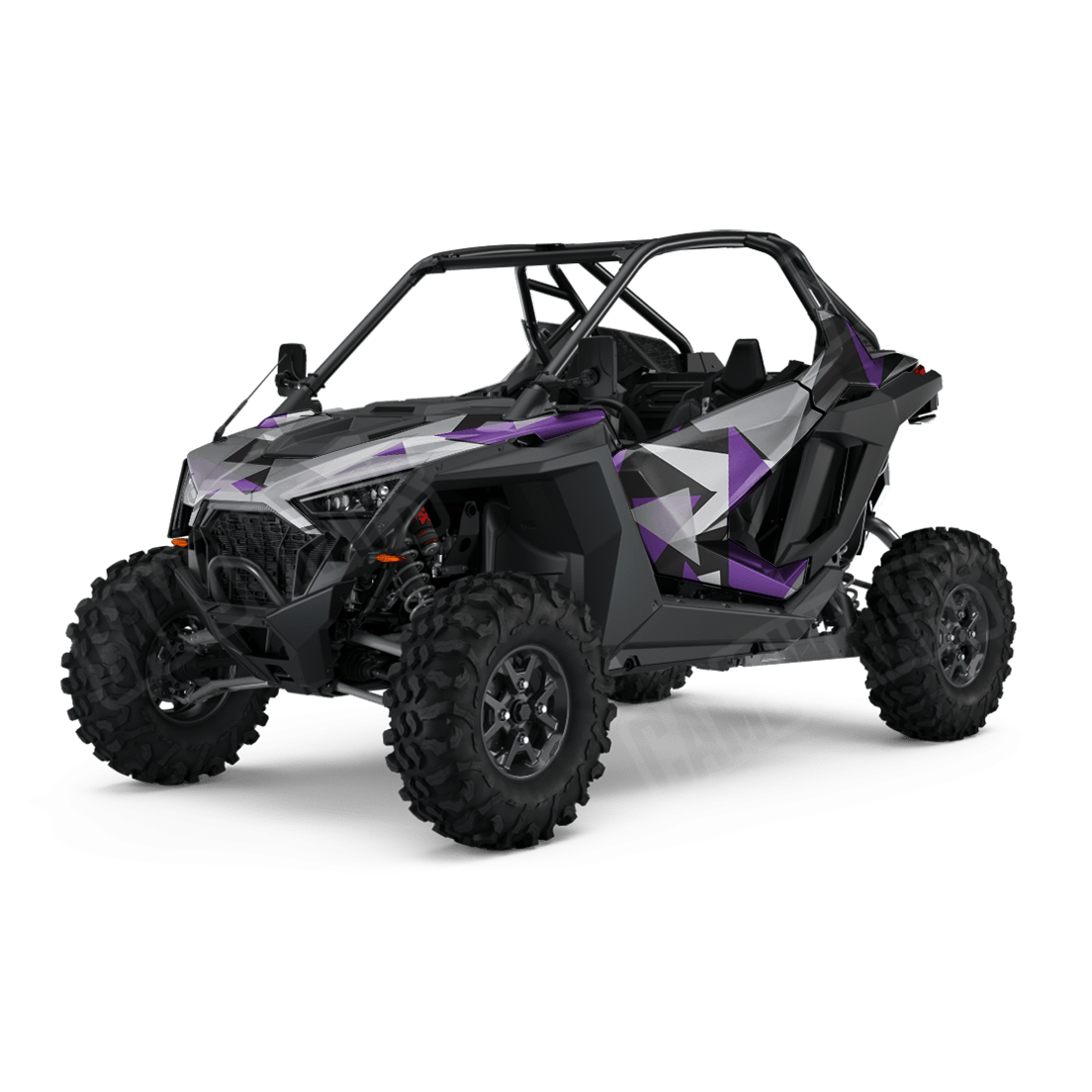 Shattered Purple Tiger Side by Side UTV Camo Vinyl Wrap