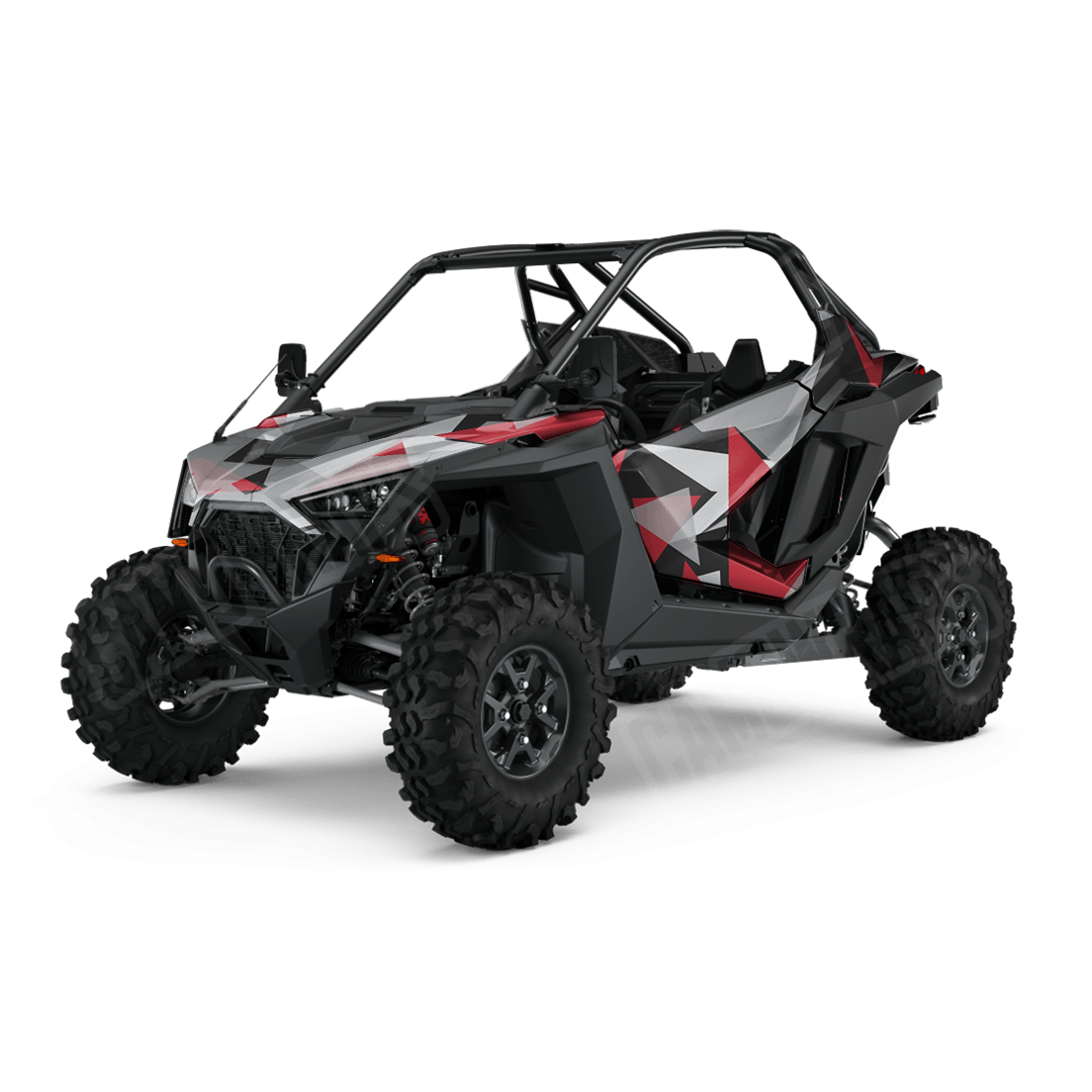 Shattered Red Tiger Side by Side UTV Camo Vinyl Wrap